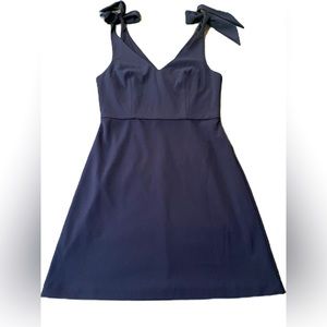 Bcbgeneration navy blue sleeveless tie shoulder mini dress
